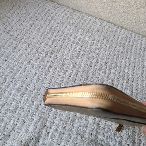 Michael Kors Metallic Gold Zip Around Wallet - Picture 5 of 11
